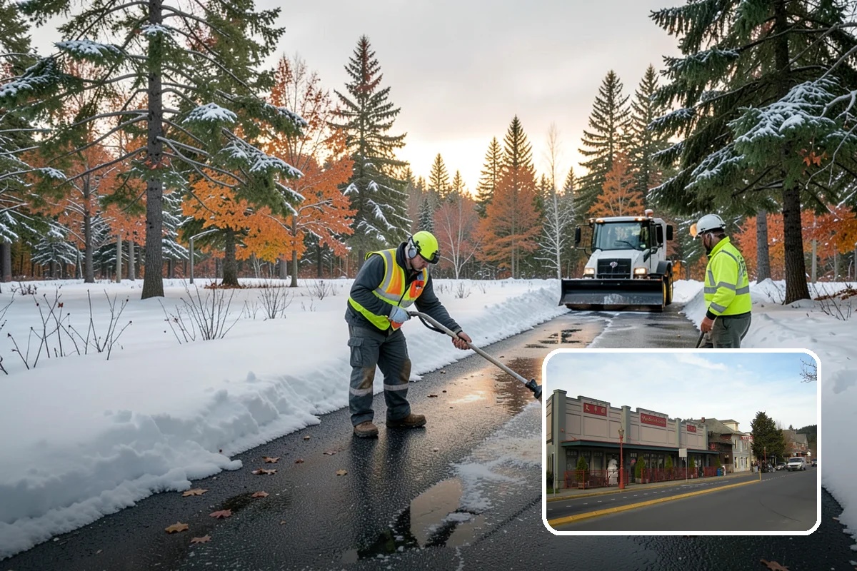 Residential Snow Plowing in Issaquah, King County, WA - Compact equipment sized for narrow driveways and garage aprons