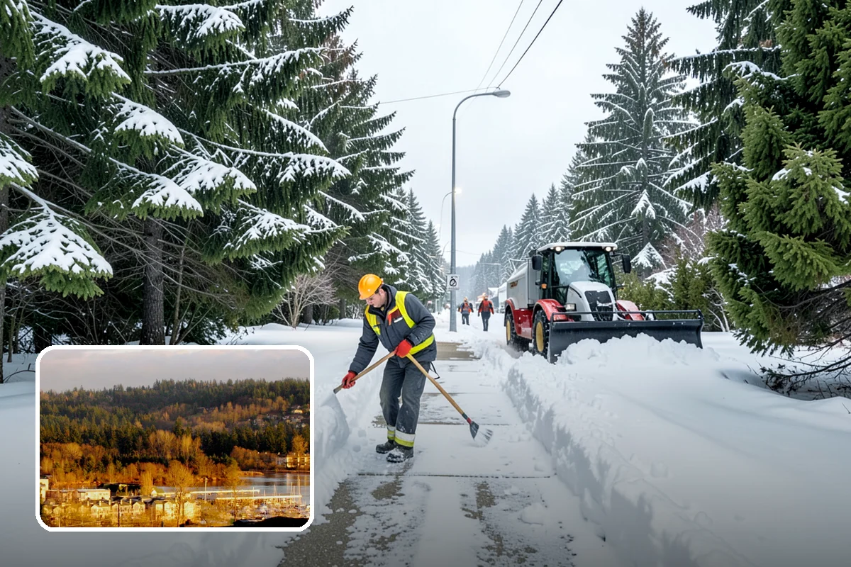 Residential Snow Plowing in Kenmore, King County, WA - Compact equipment sized for narrow driveways and garage aprons