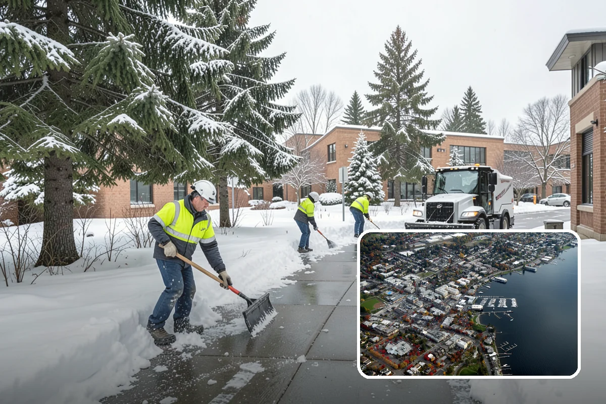 Residential Snow Plowing in Kirkland, King County, WA - Compact equipment sized for narrow driveways and garage aprons