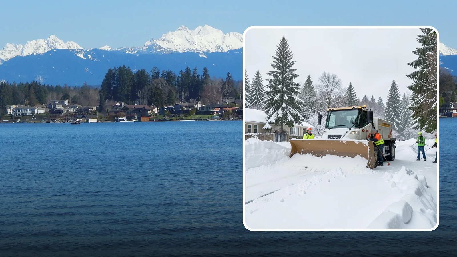 Residential Snow Plowing in Lake Stevens, Snohomish County, WA - We plow driveways and shared access lanes for Western Washington homes the moment a rare snow or ice event makes your street...