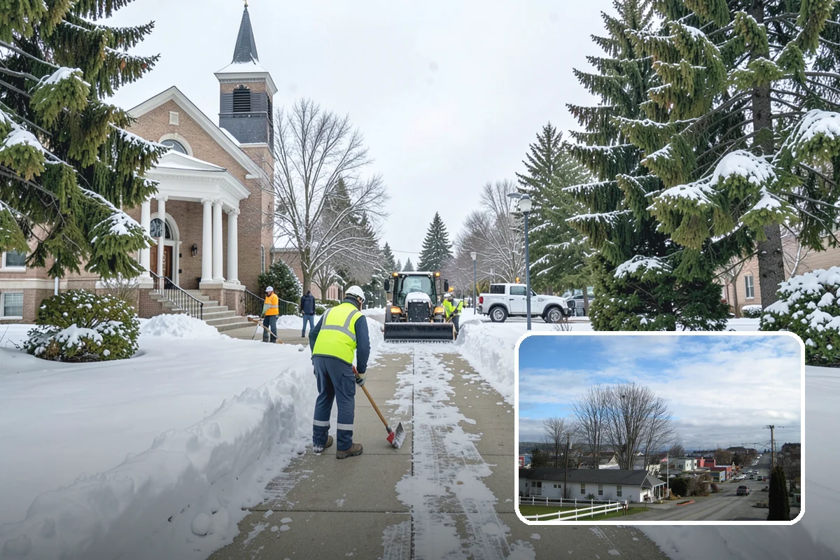 Residential Snow Plowing in Langley, Island County, WA - Compact equipment sized for narrow driveways and garage aprons