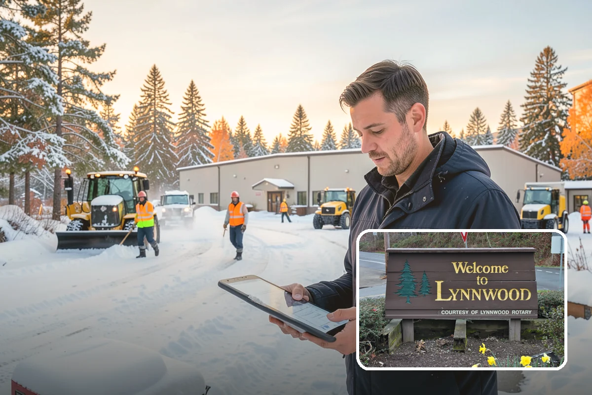 Residential Snow Plowing in Lynnwood, Snohomish County, WA - Compact equipment sized for narrow driveways and garage aprons
