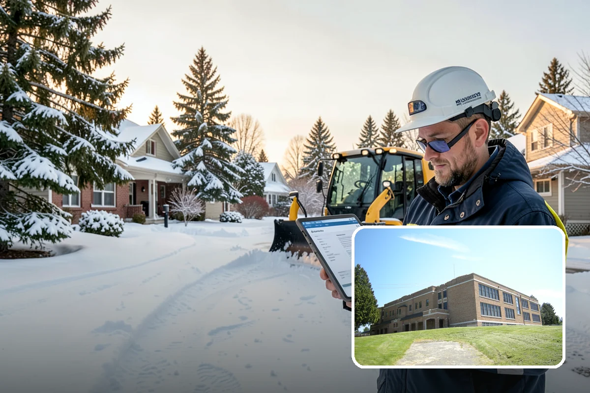 Residential Snow Plowing in Maple Valley, King County, WA - Compact equipment sized for narrow driveways and garage aprons