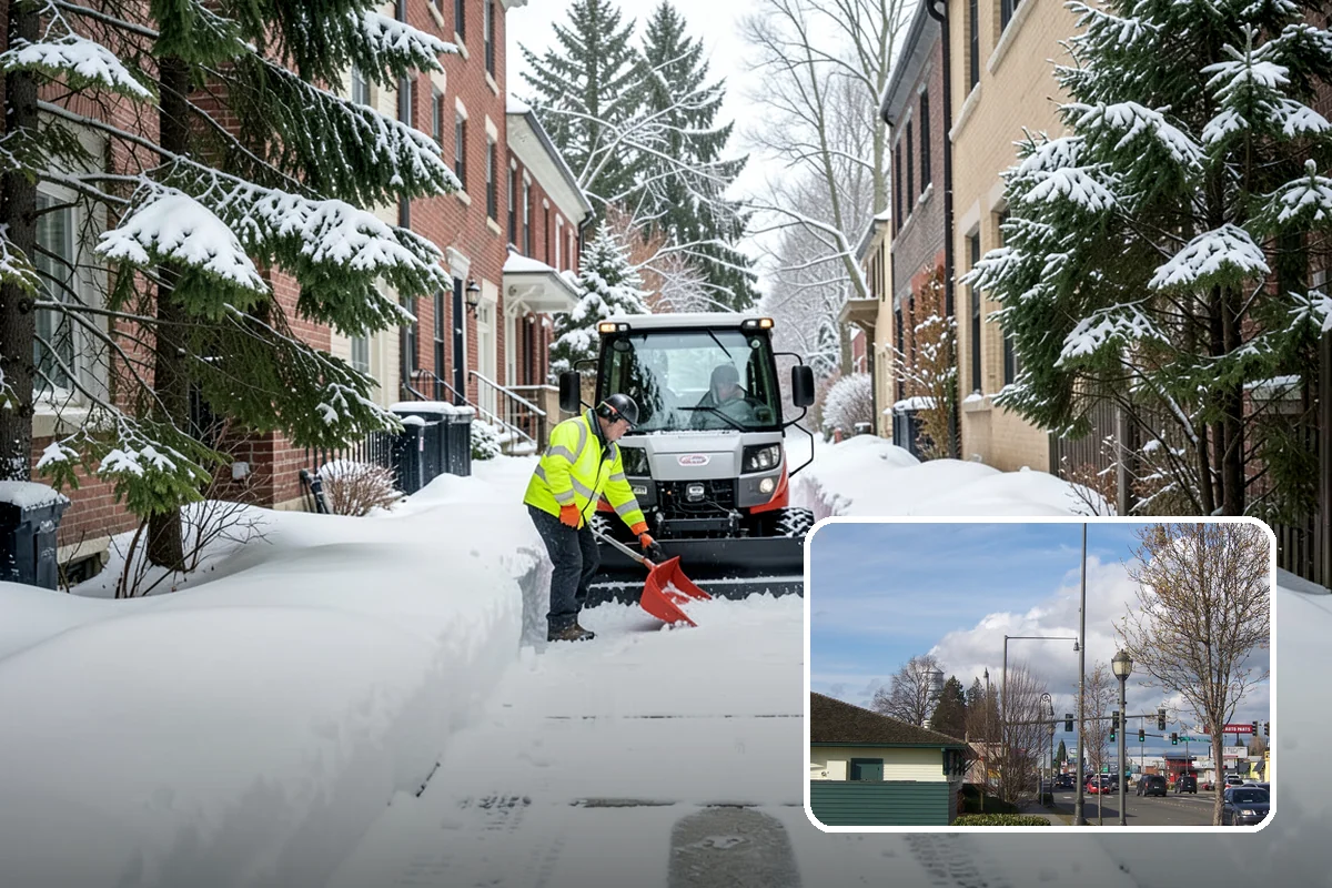 Residential Snow Plowing in Marysville, Snohomish County, WA - Compact equipment sized for narrow driveways and garage aprons