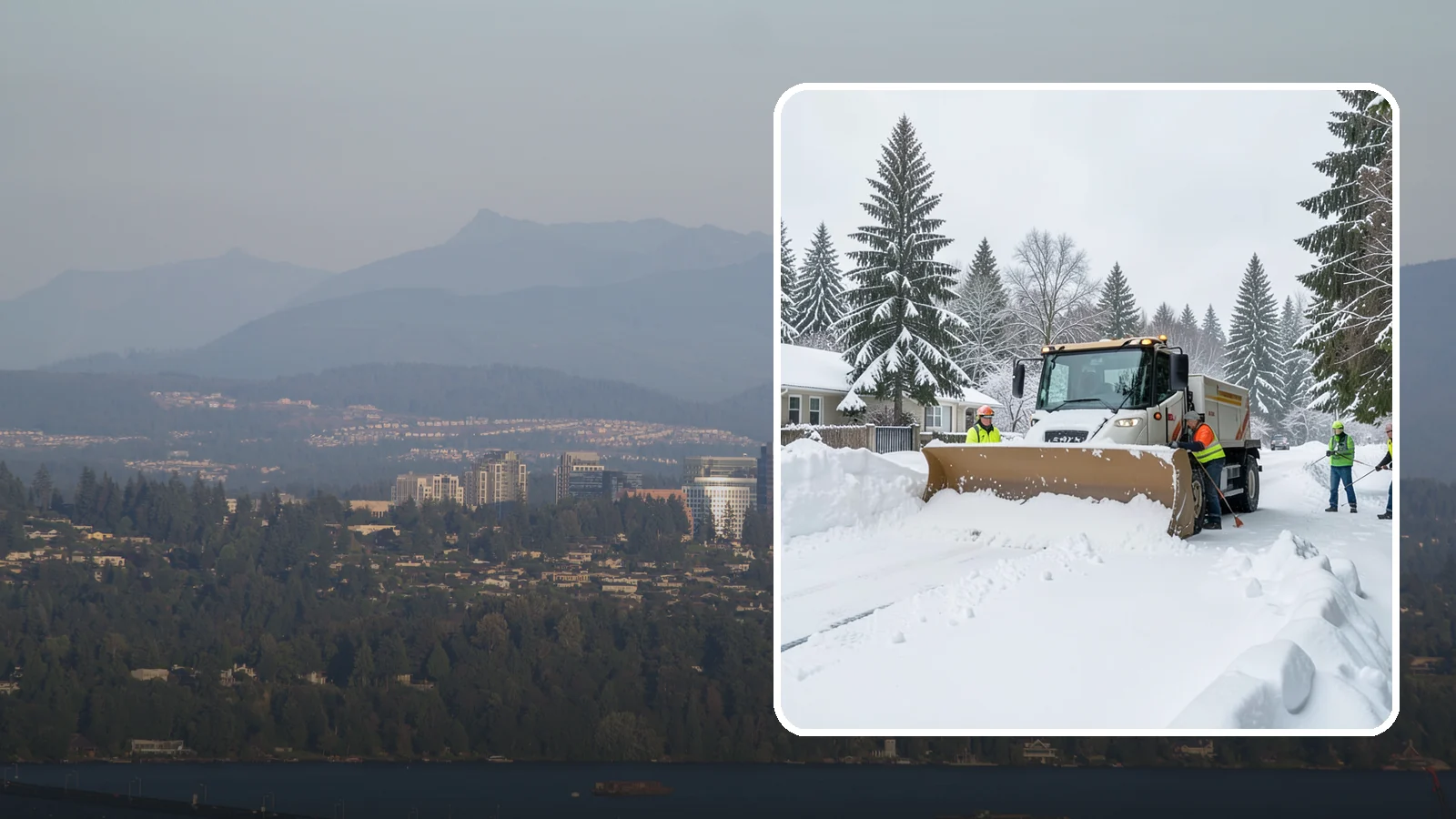 Residential Snow Plowing in Medina, King County, WA - We plow driveways and shared access lanes for Western Washington homes the moment a rare snow or ice event makes your street...