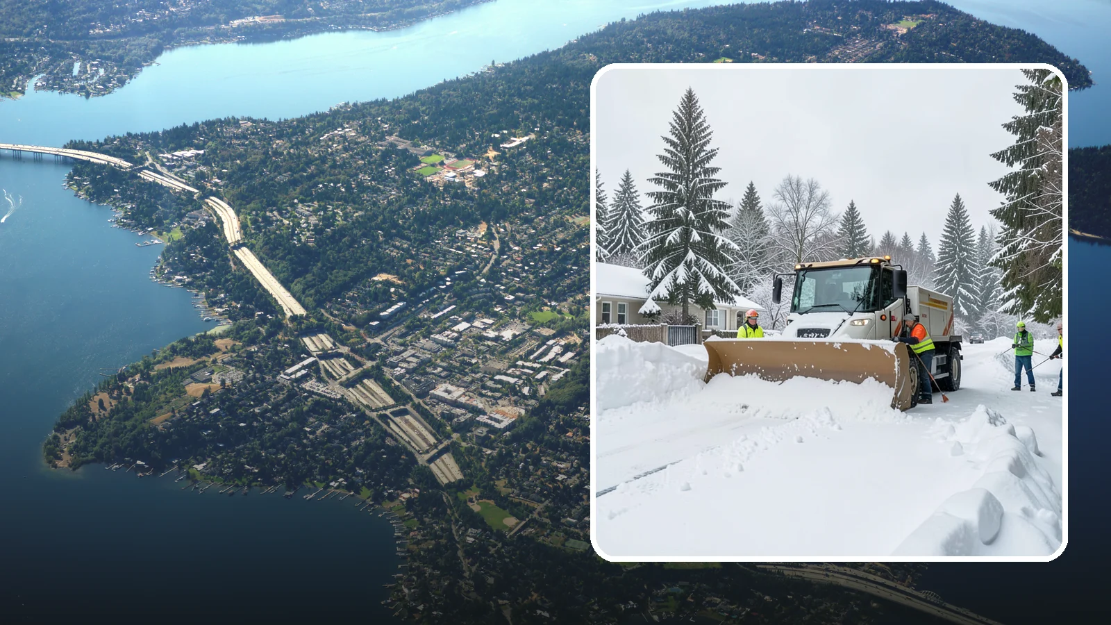 Residential Snow Plowing in Mercer Island, King County, WA - We plow driveways and shared access lanes for Western Washington homes the moment a rare snow or ice event makes your street...