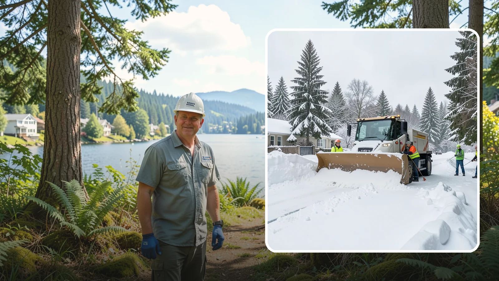 Residential Snow Plowing in Milton, King County, WA - We plow driveways and shared access lanes for Western Washington homes the moment a rare snow or ice event makes your street...