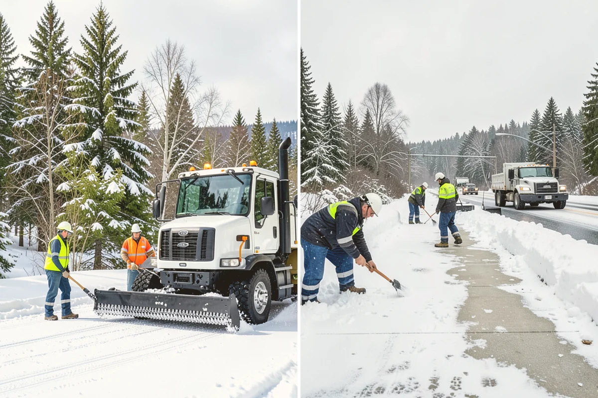 Residential Snow Plowing in Milton, King County, WA - Confirm your driveway layout and where you need snow piled clear of the walk