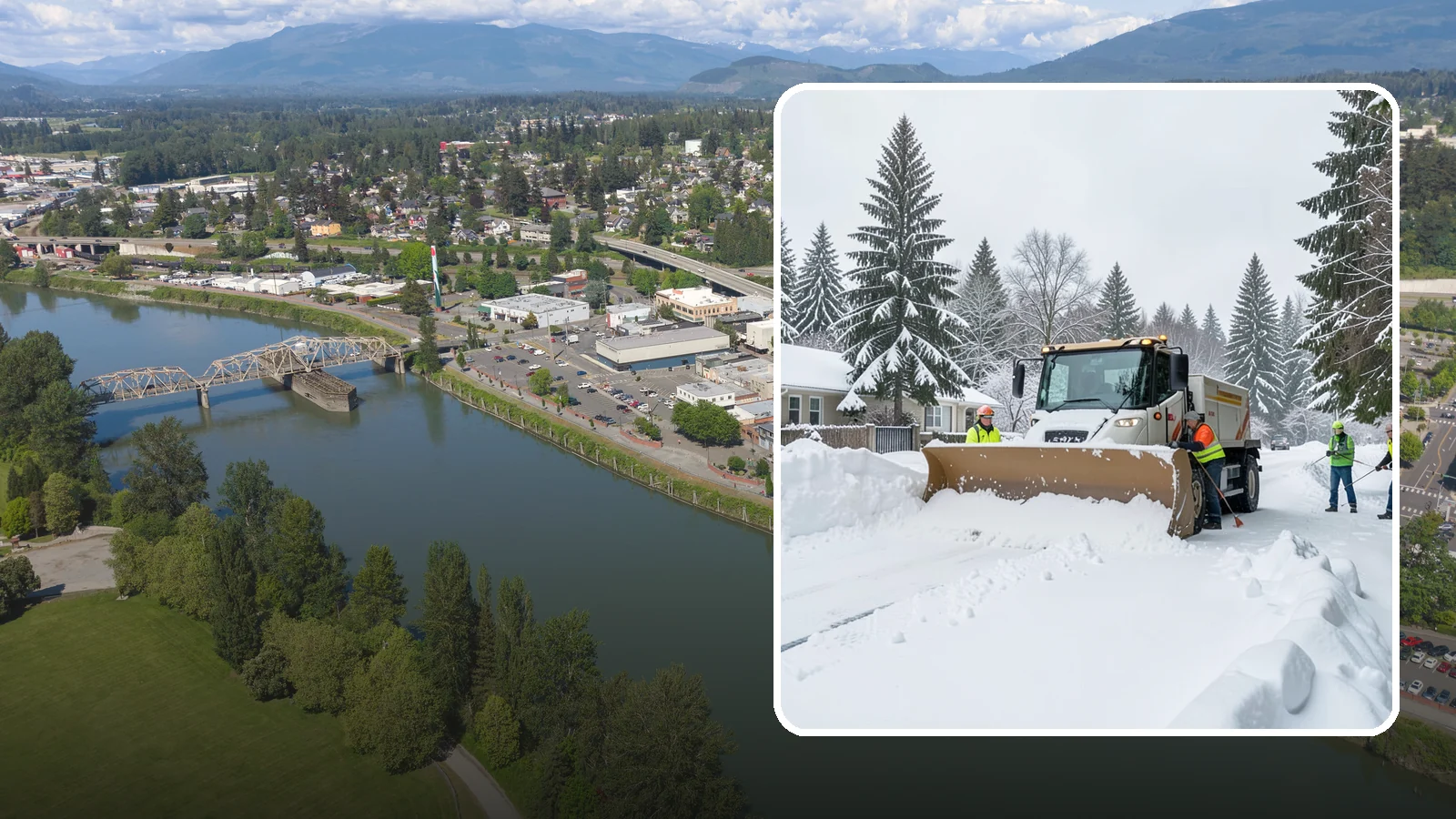 Residential Snow Plowing in Mount Vernon, Skagit County, WA - We plow driveways and shared access lanes for Western Washington homes the moment a rare snow or ice event makes your street...