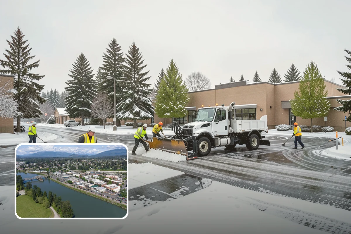 Residential Snow Plowing in Mount Vernon, Skagit County, WA - Compact equipment sized for narrow driveways and garage aprons