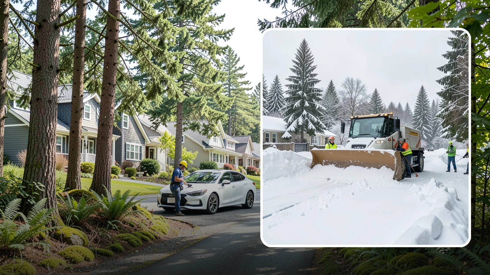 Residential Snow Plowing in Normandy Park, King County, WA - We plow driveways and shared access lanes for Western Washington homes the moment a rare snow or ice event makes your street...