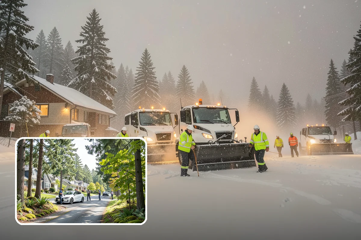 Residential Snow Plowing in Normandy Park, King County, WA - Compact equipment sized for narrow driveways and garage aprons