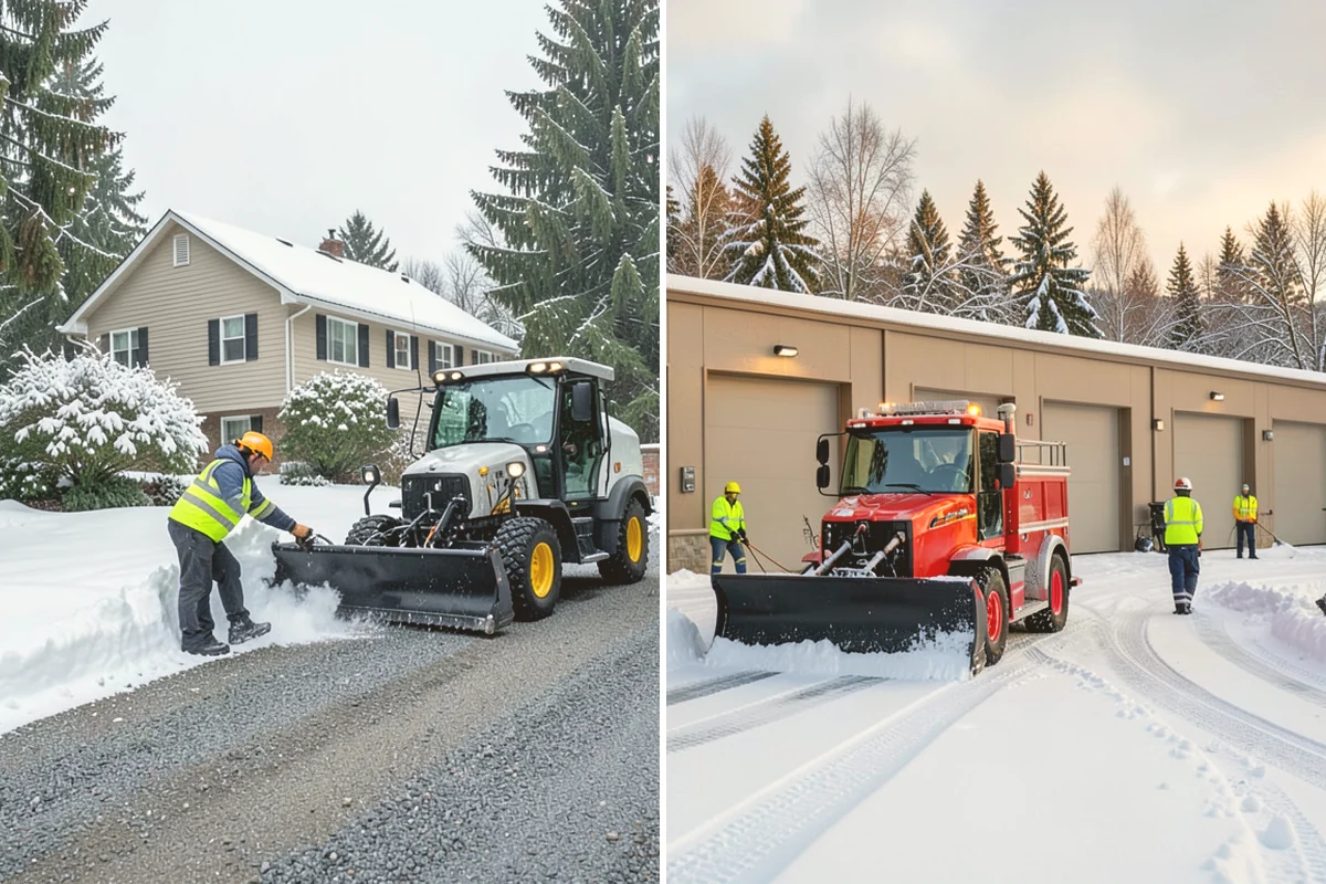 Residential Snow Plowing in Orting, Pierce County, WA - Confirm your driveway layout and where you need snow piled clear of the walk