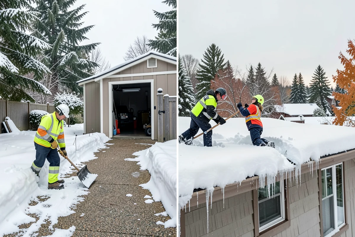 Residential Snow Plowing in Pacific, King County, WA - Confirm your driveway layout and where you need snow piled clear of the walk