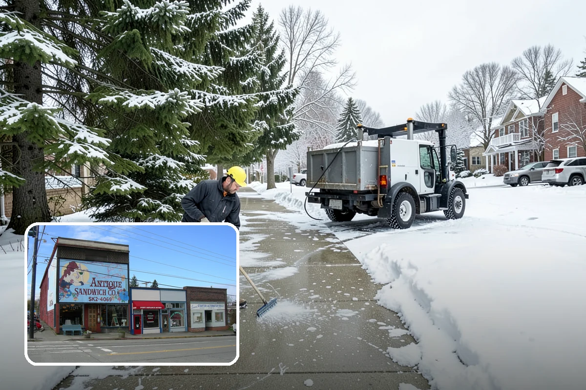 Residential Snow Plowing in Ruston, Pierce County, WA - Compact equipment sized for narrow driveways and garage aprons