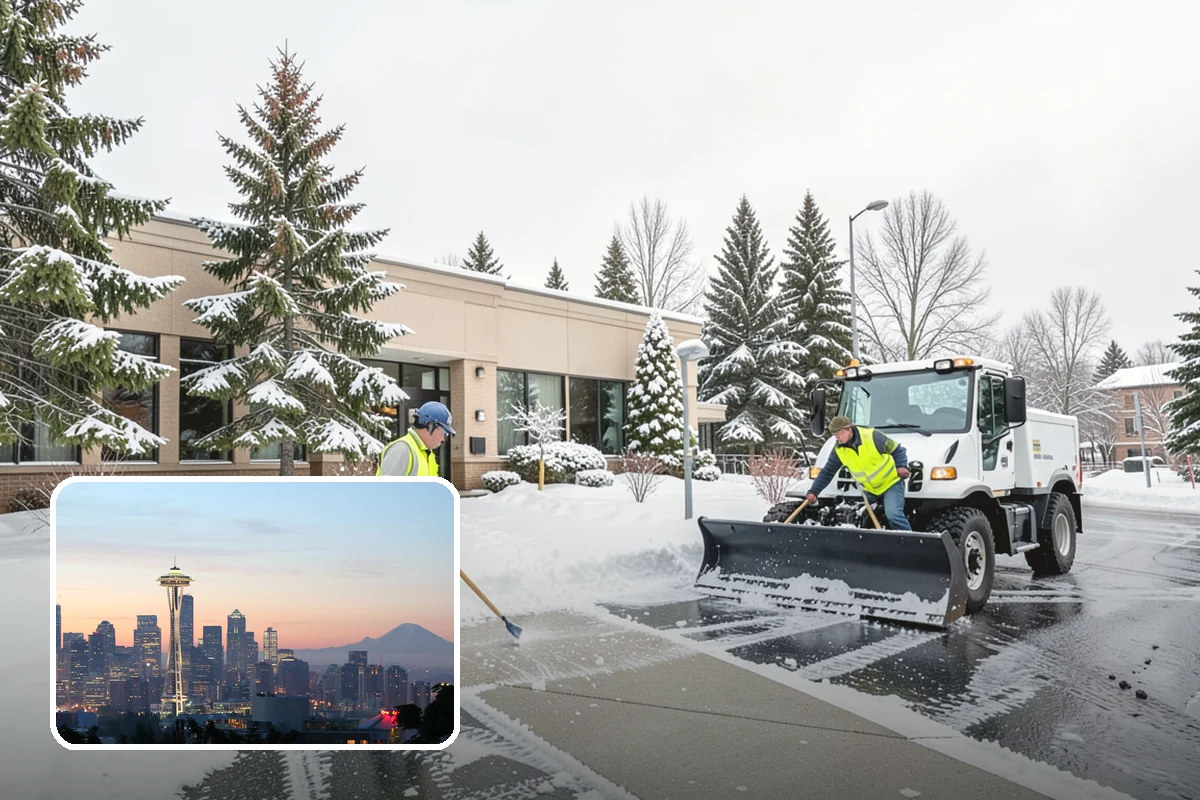 Residential Snow Plowing in Seattle, King County, WA - Compact equipment sized for narrow driveways and garage aprons