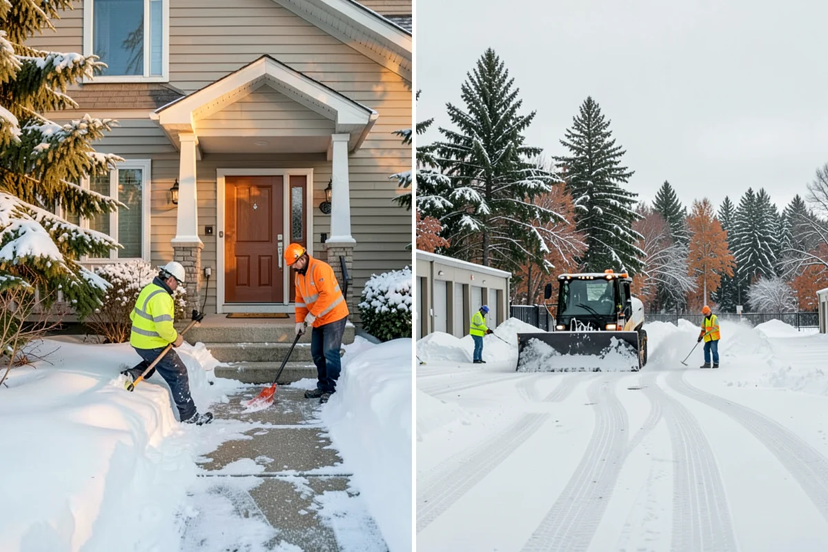 Residential Snow Plowing in Seattle, King County, WA - Confirm your driveway layout and where you need snow piled clear of the walk