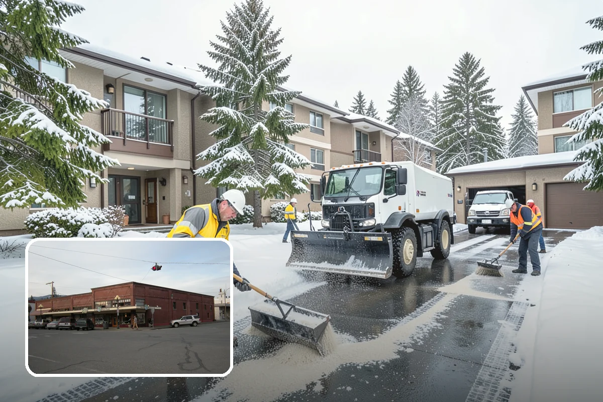 Residential Snow Plowing in Sedro-Woolley, Skagit County, WA - Compact equipment sized for narrow driveways and garage aprons