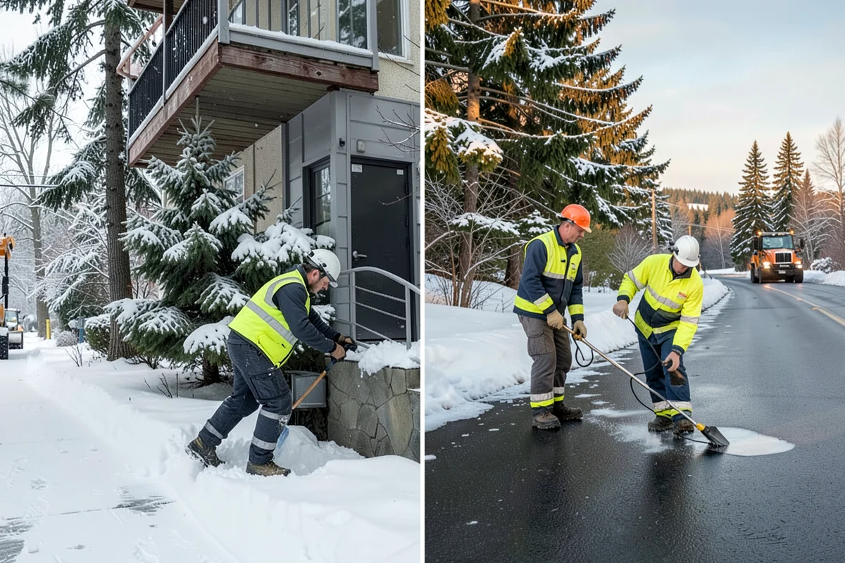 Residential Snow Plowing in Snoqualmie, King County, WA - Confirm your driveway layout and where you need snow piled clear of the walk