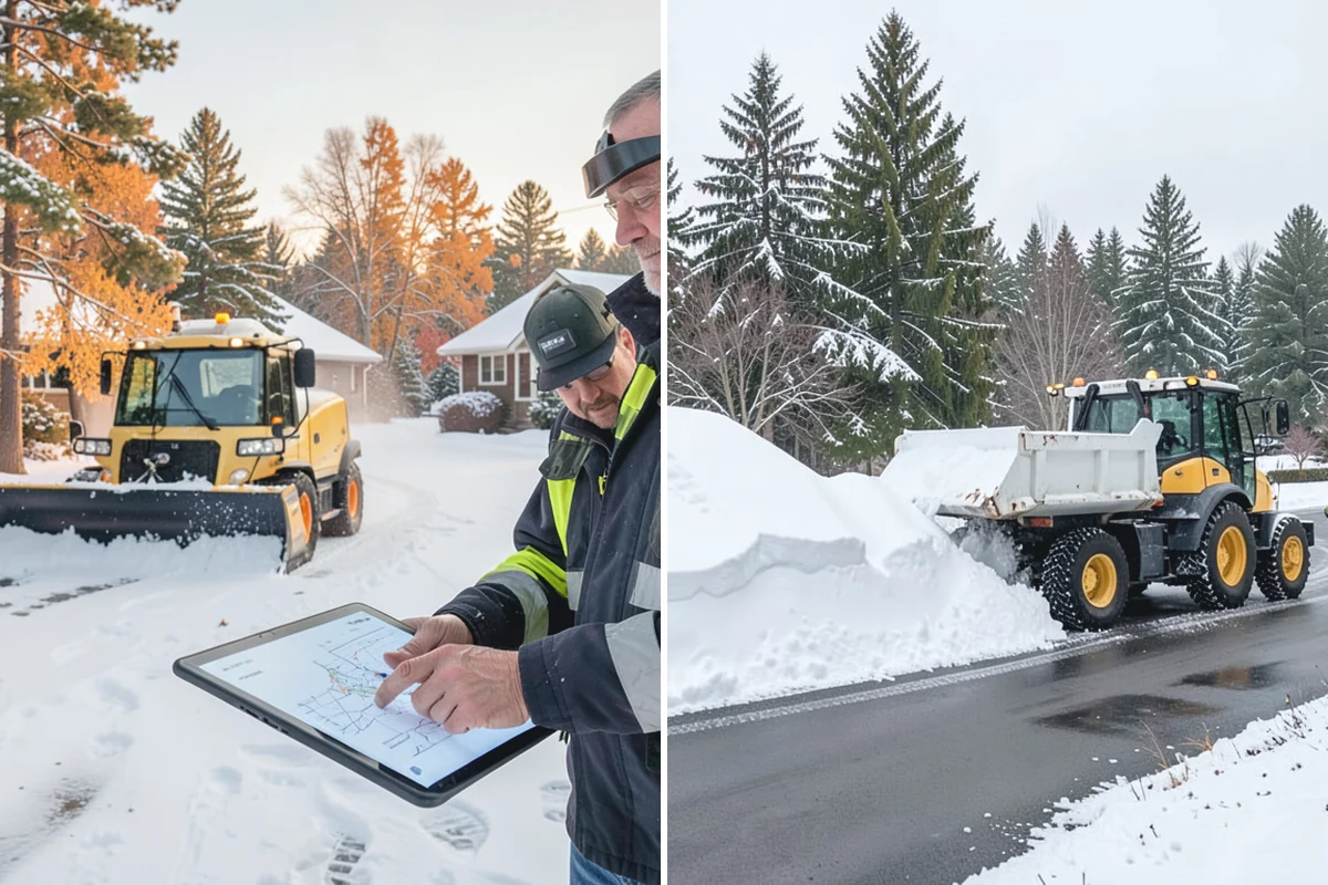 Residential Snow Plowing in Sumner, Pierce County, WA - Confirm your driveway layout and where you need snow piled clear of the walk