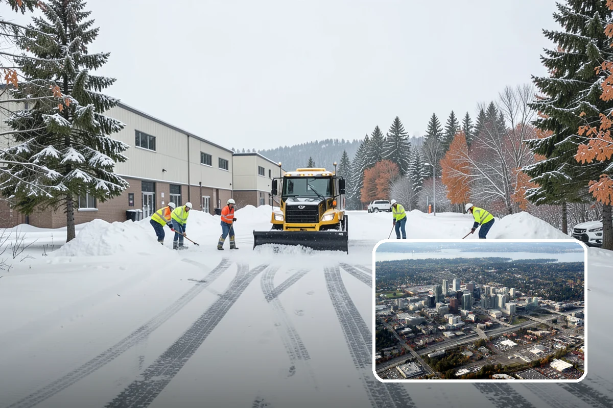 Residential Snow Removal in Bellevue, King County, WA - Reaches surfaces city plows ignore on residential streets