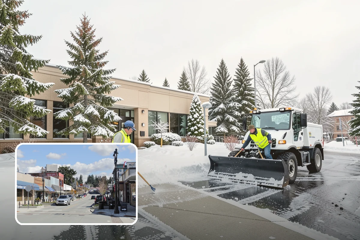 Residential Snow Removal in Bothell, King County, WA - Reaches surfaces city plows ignore on residential streets