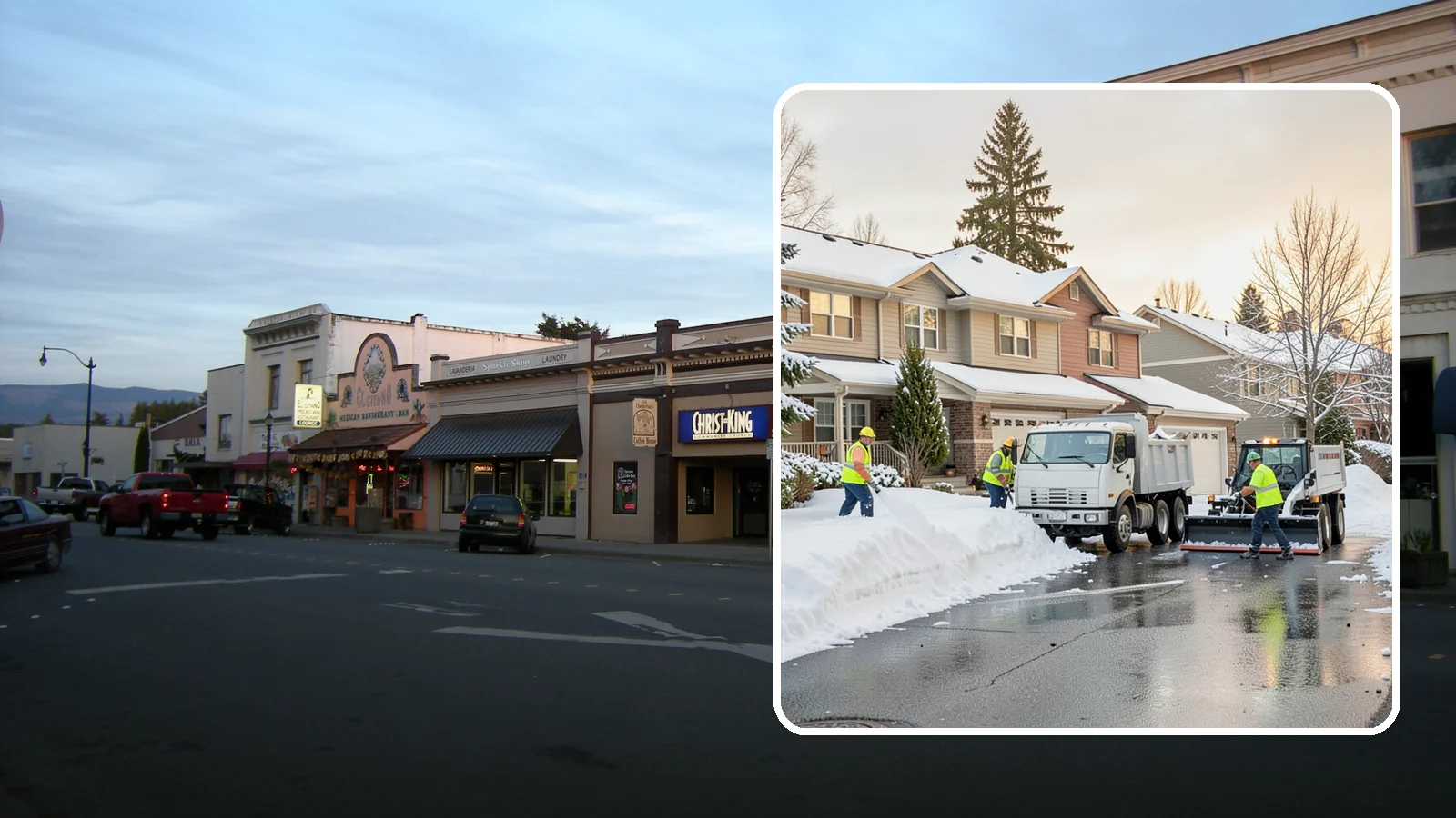 Residential Snow Removal in Burlington, Skagit County, WA - We clear snow and ice from Western Washington homes when a Puget Sound cold snap catches your neighborhood off guard.