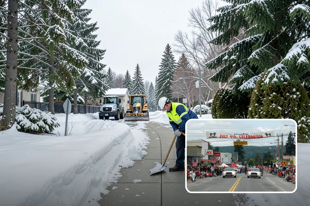 Residential Snow Removal in Carnation, King County, WA - Reaches surfaces city plows ignore on residential streets