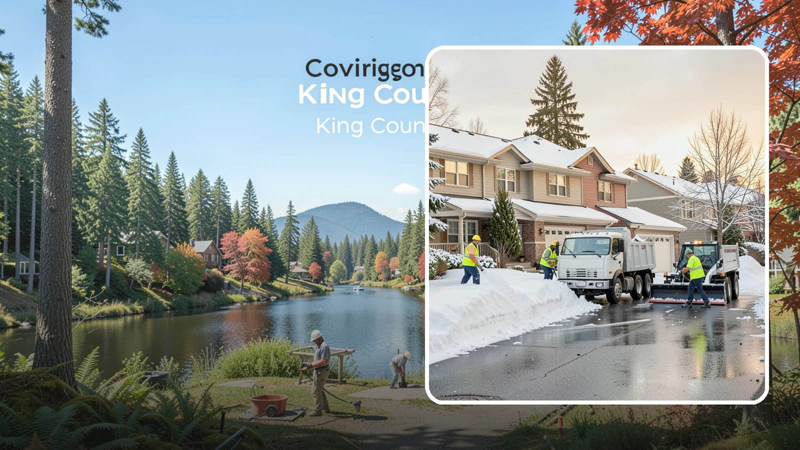 Residential Snow Removal in Covington, King County, WA - We clear snow and ice from Western Washington homes when a Puget Sound cold snap catches your neighborhood off guard.