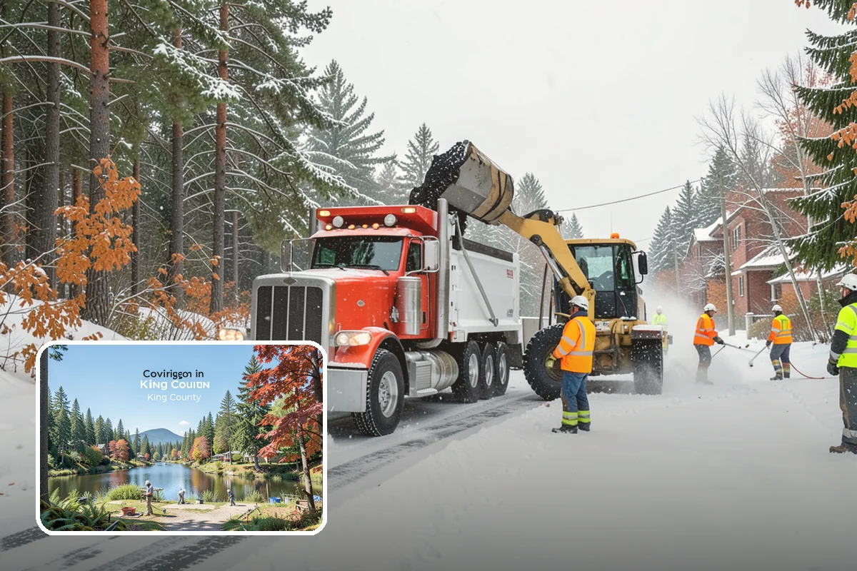 Residential Snow Removal in Covington, King County, WA - Reaches surfaces city plows ignore on residential streets