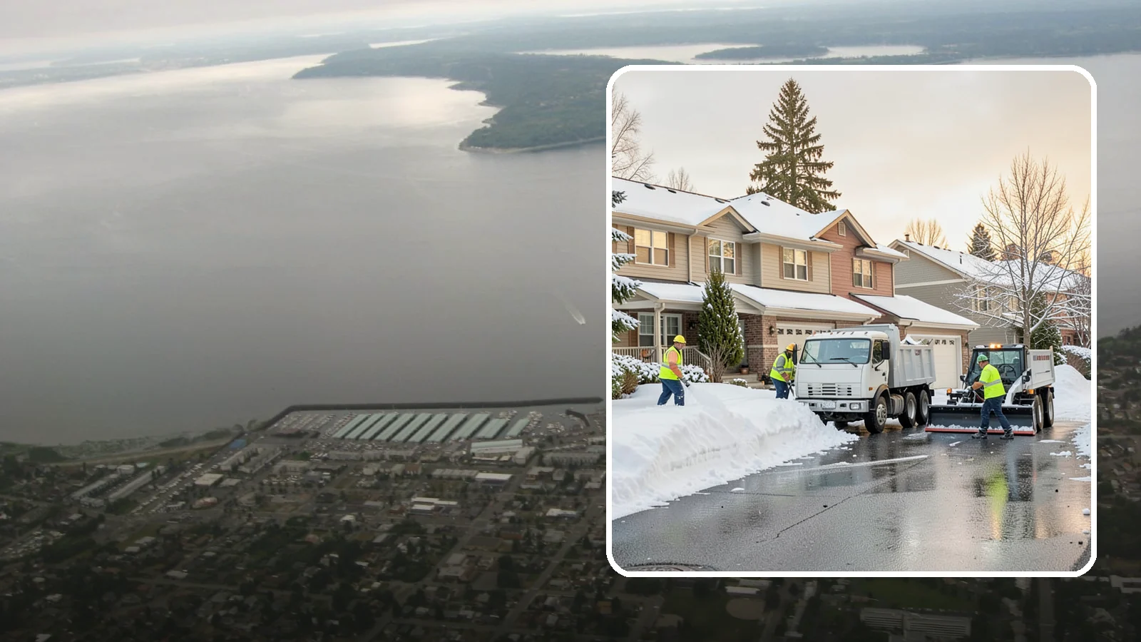 Residential Snow Removal in Des Moines, King County, WA - We clear snow and ice from Western Washington homes when a Puget Sound cold snap catches your neighborhood off guard.