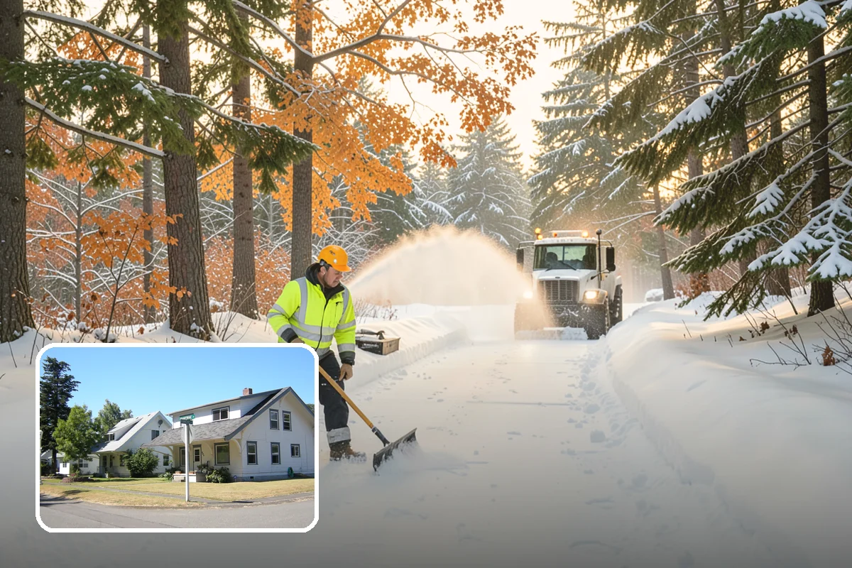 Residential Snow Removal in DuPont, Pierce County, WA - Reaches surfaces city plows ignore on residential streets