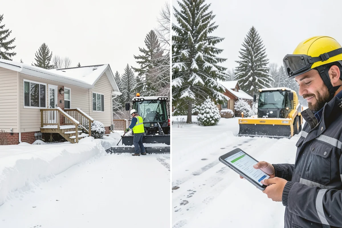 Residential Snow Removal in Duvall, King County, WA - We confirm your address and map the surfaces that need clearing