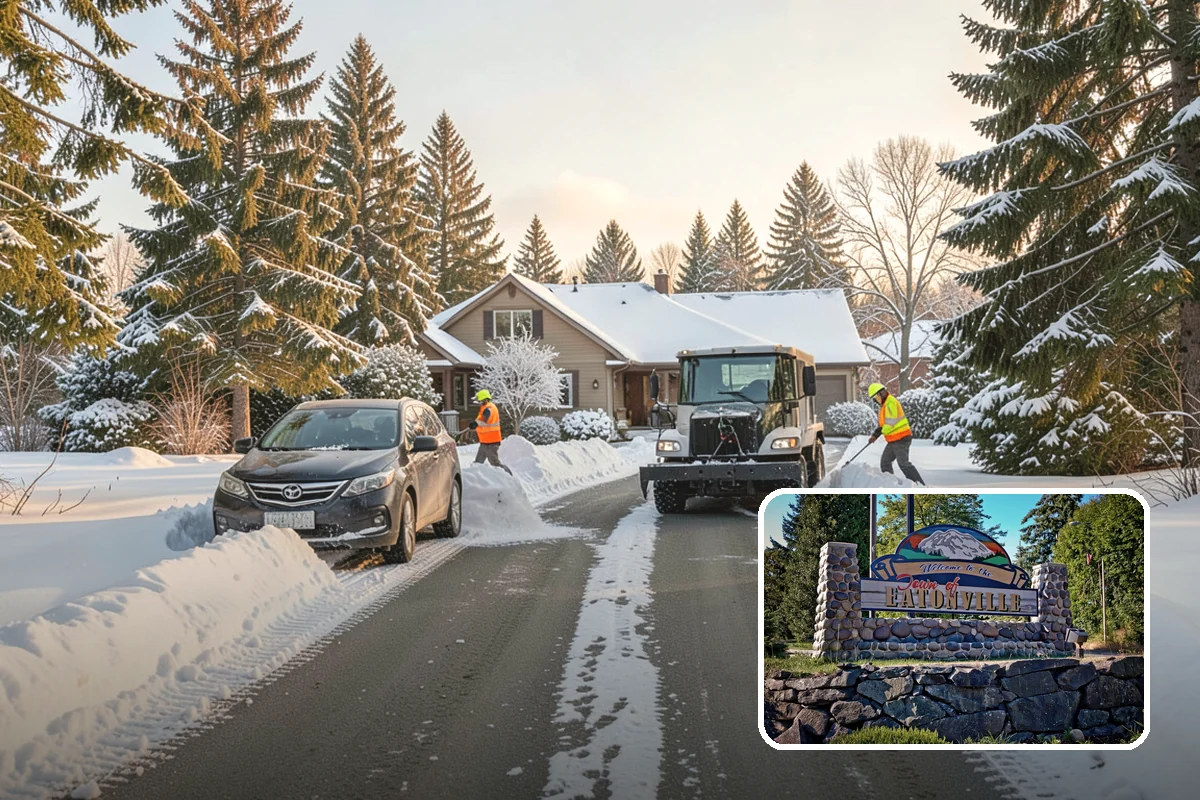 Residential Snow Removal in Eatonville, Pierce County, WA - Reaches surfaces city plows ignore on residential streets