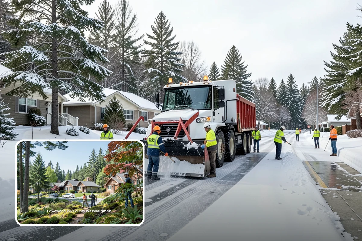 Residential Snow Removal in Edgewood, Pierce County, WA - Reaches surfaces city plows ignore on residential streets