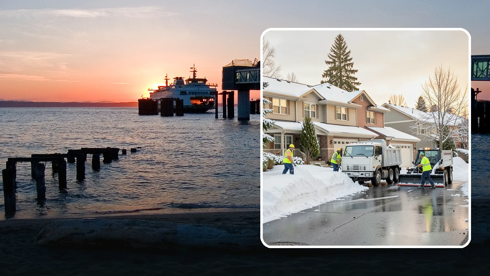 Residential Snow Removal in Edmonds, Snohomish County, WA - We clear snow and ice from Western Washington homes when a Puget Sound cold snap catches your neighborhood off guard.