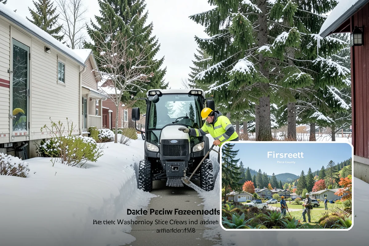 Residential Snow Removal in Fircrest, Pierce County, WA - Reaches surfaces city plows ignore on residential streets