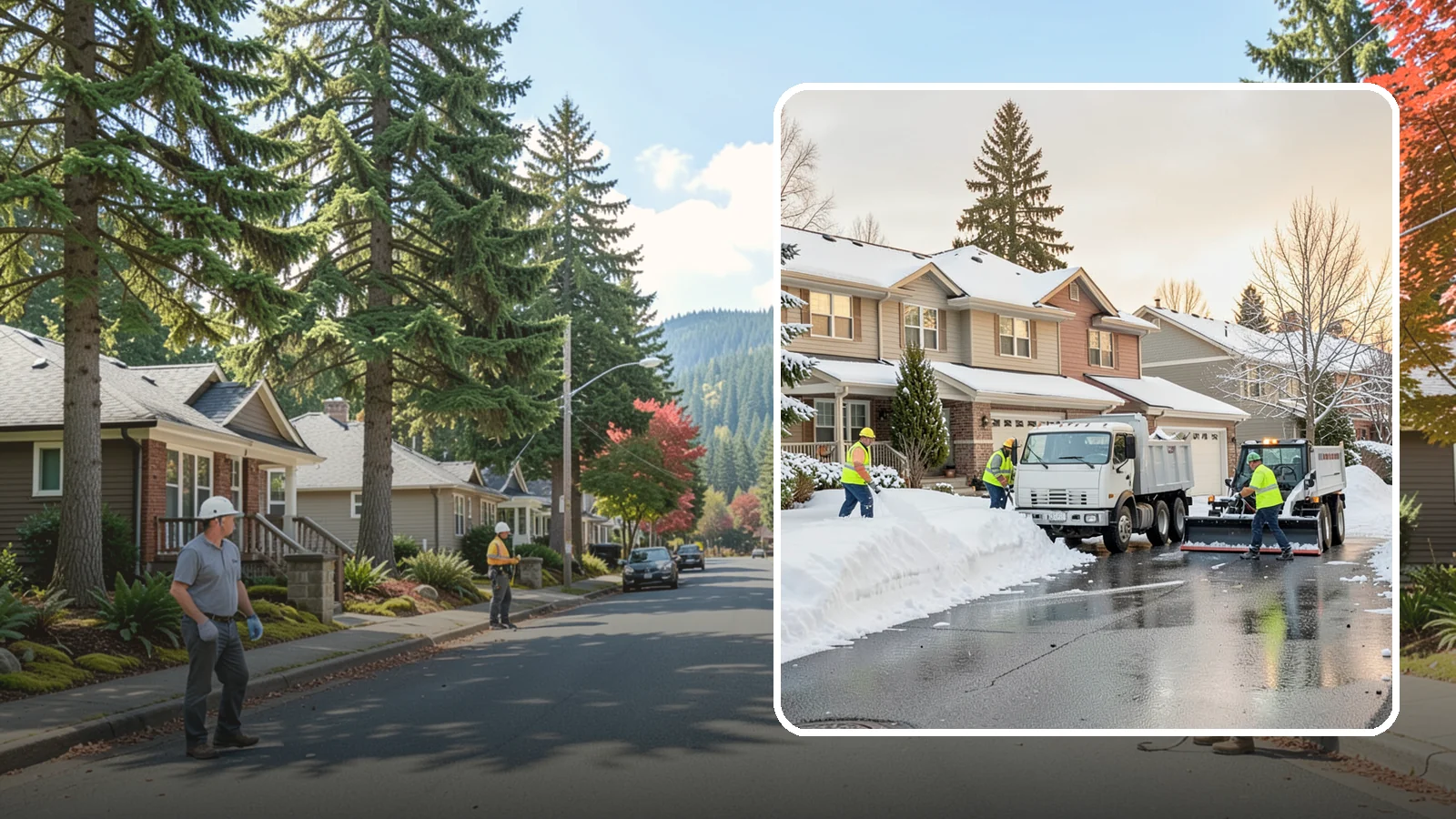 Residential Snow Removal in Hunts Point, King County, WA - We clear snow and ice from Western Washington homes when a Puget Sound cold snap catches your neighborhood off guard.