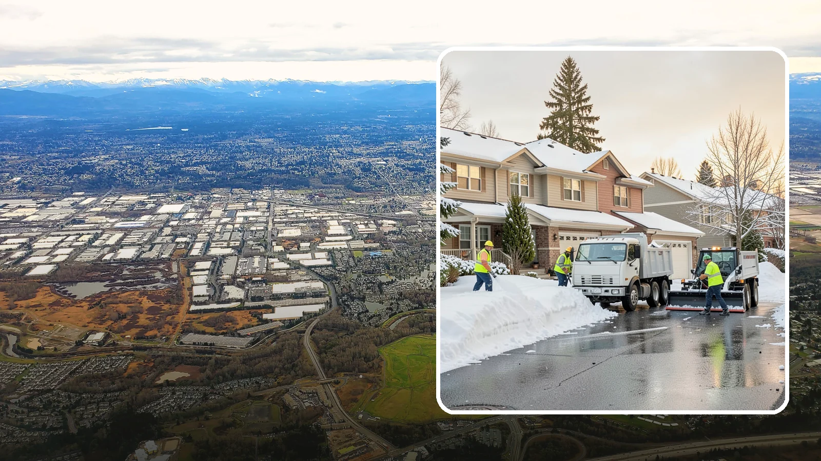 Residential Snow Removal in Kent, King County, WA - We clear snow and ice from Western Washington homes when a Puget Sound cold snap catches your neighborhood off guard.