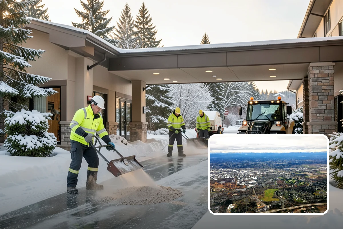 Residential Snow Removal in Kent, King County, WA - Reaches surfaces city plows ignore on residential streets