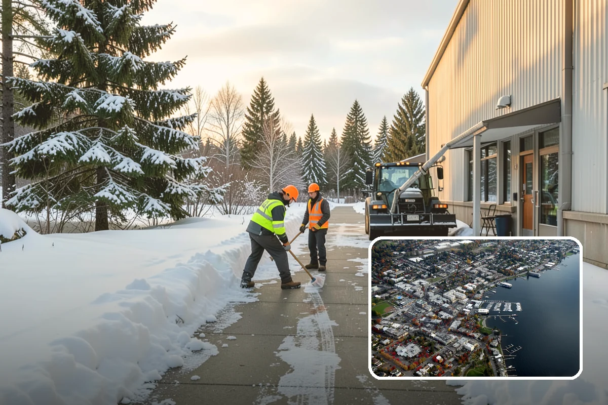 Residential Snow Removal in Kirkland, King County, WA - Reaches surfaces city plows ignore on residential streets