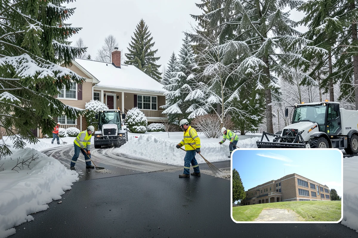 Residential Snow Removal in Maple Valley, King County, WA - Reaches surfaces city plows ignore on residential streets