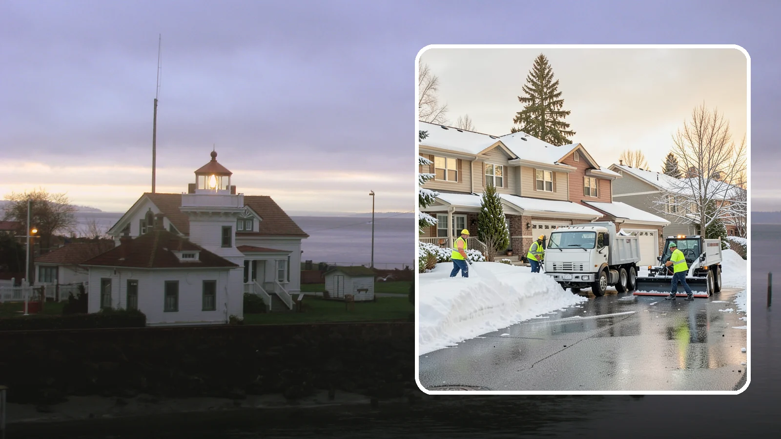 Residential Snow Removal in Mukilteo, Snohomish County, WA - We clear snow and ice from Western Washington homes when a Puget Sound cold snap catches your neighborhood off guard.