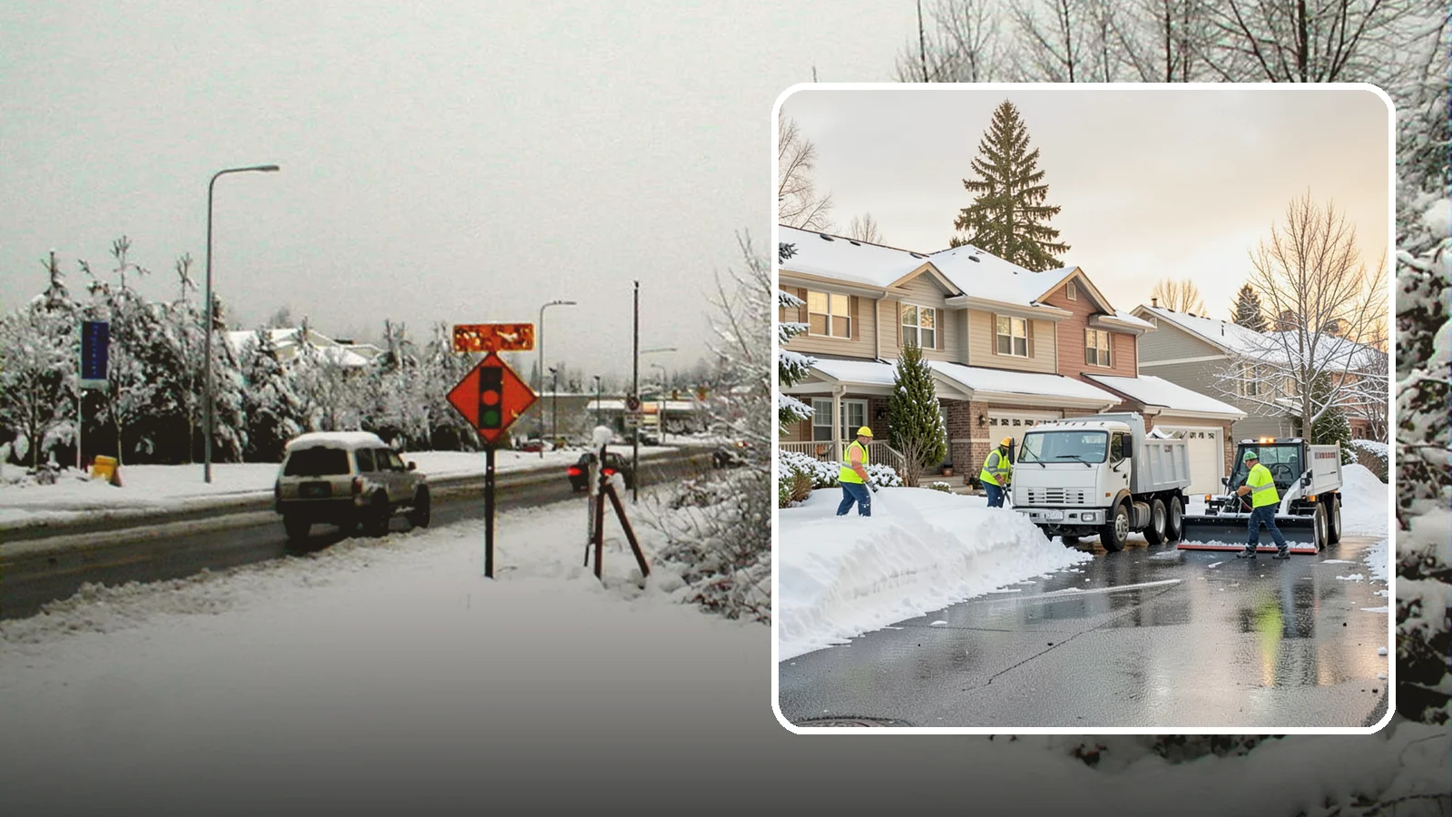 Residential Snow Removal in Newcastle, King County, WA - We clear snow and ice from Western Washington homes when a Puget Sound cold snap catches your neighborhood off guard.