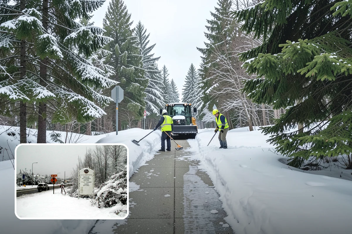 Residential Snow Removal in Newcastle, King County, WA - Reaches surfaces city plows ignore on residential streets