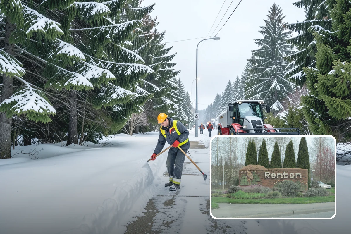 Residential Snow Removal in Renton, King County, WA - Reaches surfaces city plows ignore on residential streets