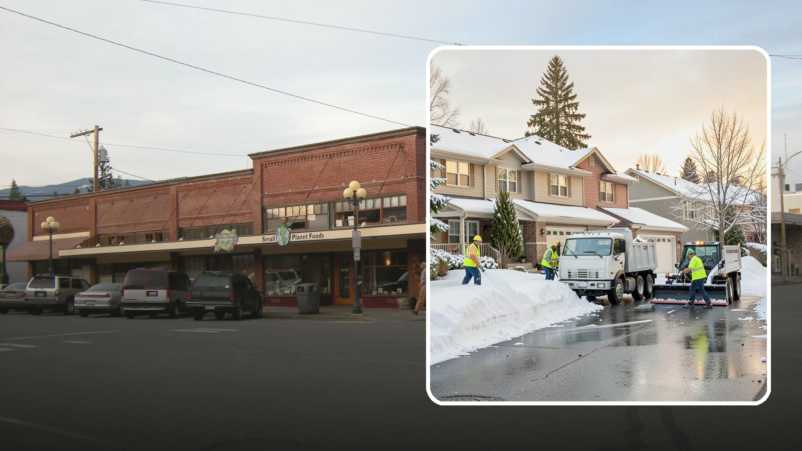 Residential Snow Removal in Sedro-Woolley, Skagit County, WA - We clear snow and ice from Western Washington homes when a Puget Sound cold snap catches your neighborhood off guard.
