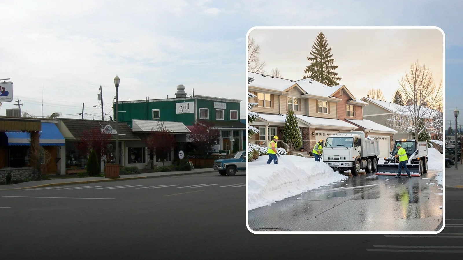 Residential Snow Removal in Stanwood, Snohomish County, WA - We clear snow and ice from Western Washington homes when a Puget Sound cold snap catches your neighborhood off guard.