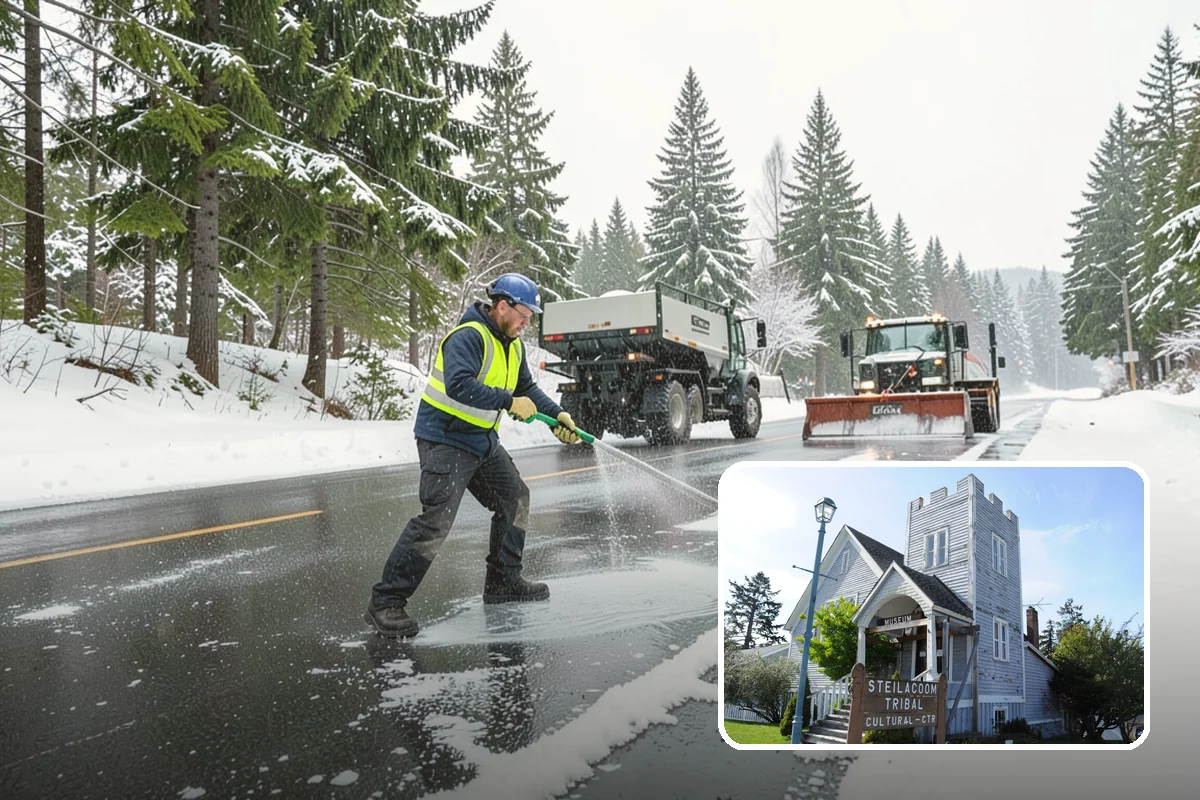 Residential Snow Removal in Steilacoom, Pierce County, WA - Reaches surfaces city plows ignore on residential streets