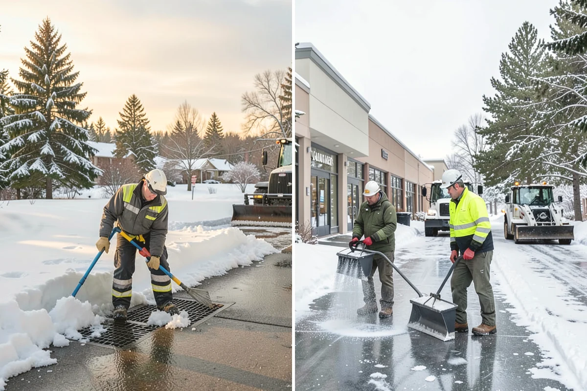 Restaurant Deicing in Anacortes, Skagit County, WA - Identify entrances, patios, staff routes, and parking walks